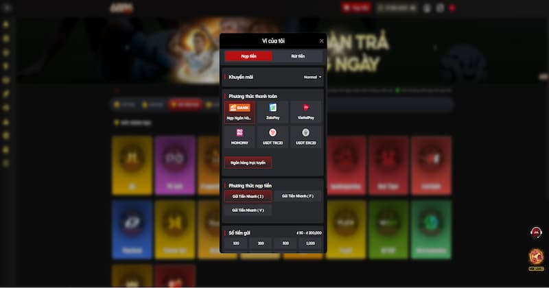 Hướng dẫn nạp tiền 6886win chi tiết